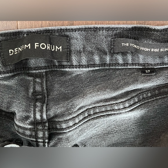 Aritzia Denim Forum Yoko high rise slim size 27 black - Picture 2 of 3